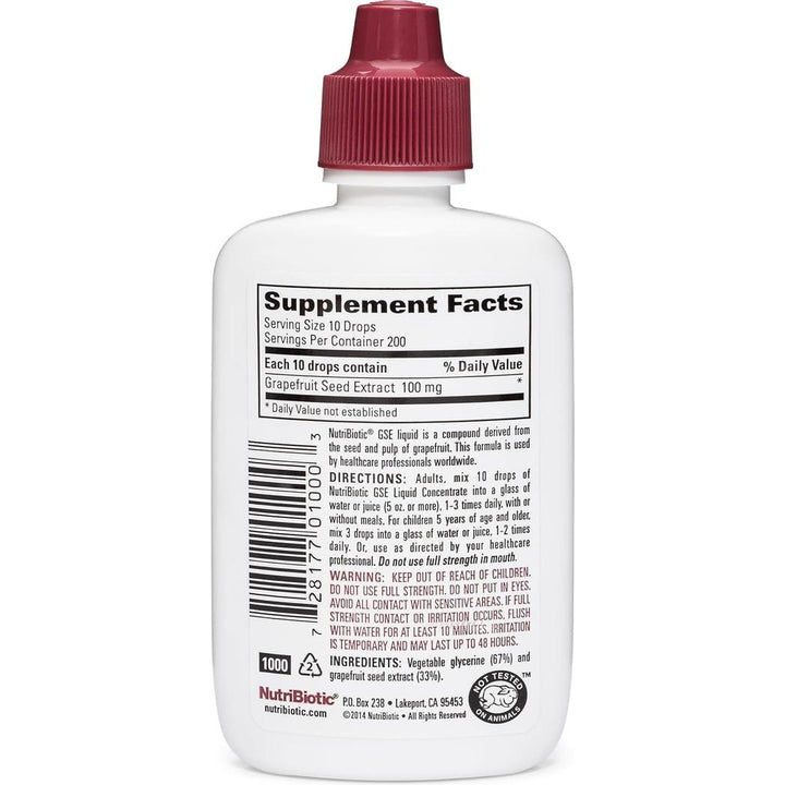 NutriBiotic Grapefruit Seed Extract  GSE  2oz