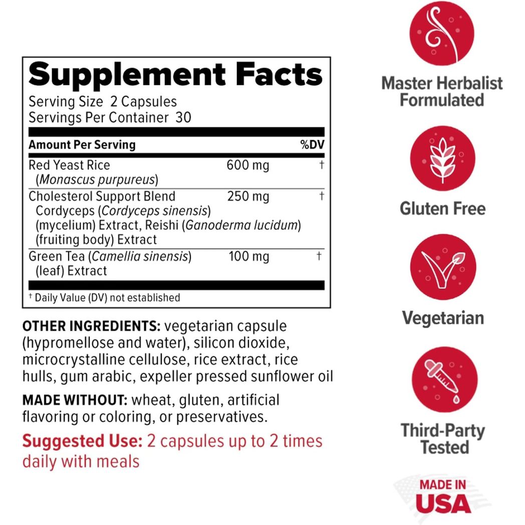 Redd Remedies, Cholesterol Triple Care 60 Vegetarian Capsules