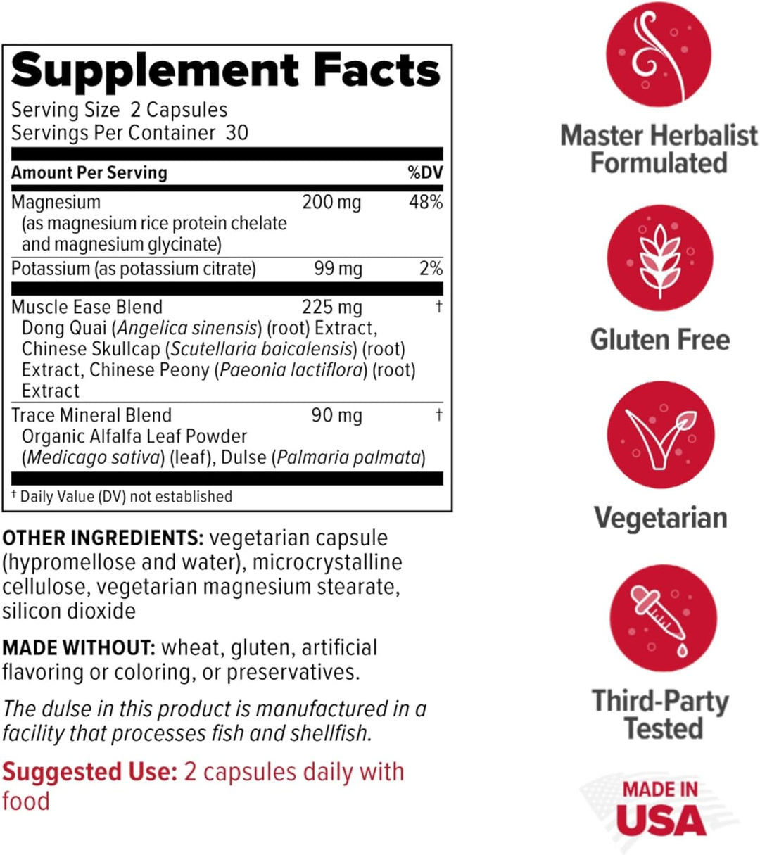 Redd Remedies, Muscle Ease, Magnesium and Potassium Formula to Support Muscle Function, 60 Vegan Capsules