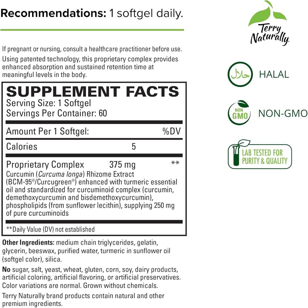 Terry Naturally CuraMed 375 mg 60 softgels