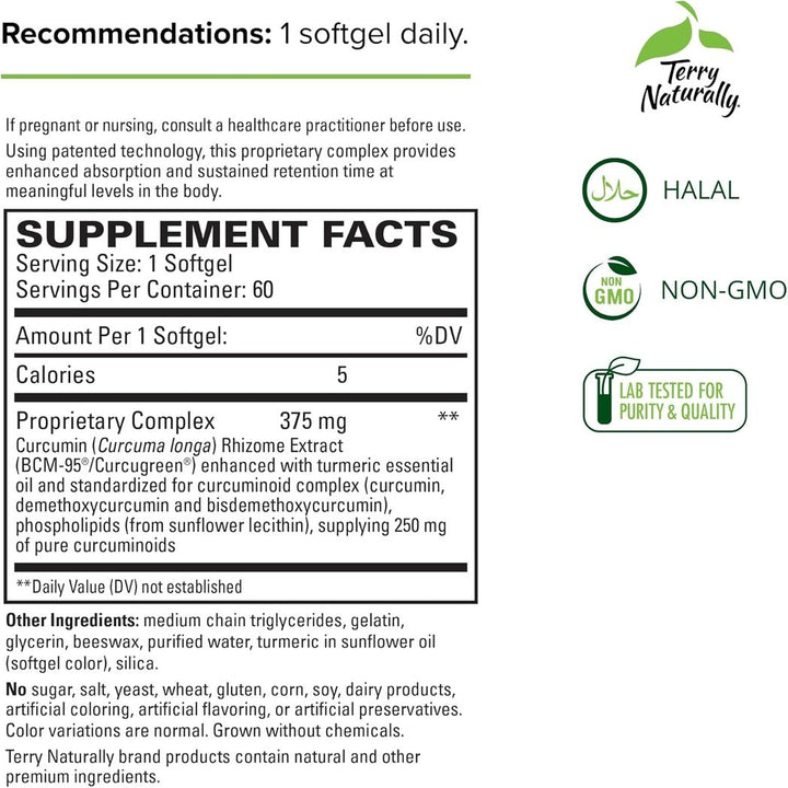 Terry Naturally CuraMed 375 mg 60 softgels