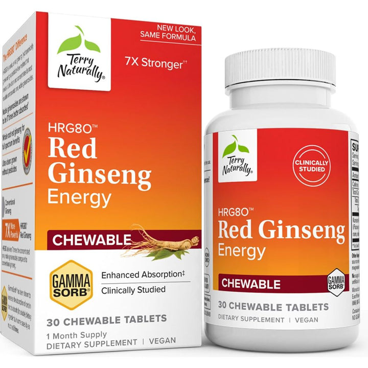 Terry Naturally Ginseng Red HRG80 Energy 30 chewable