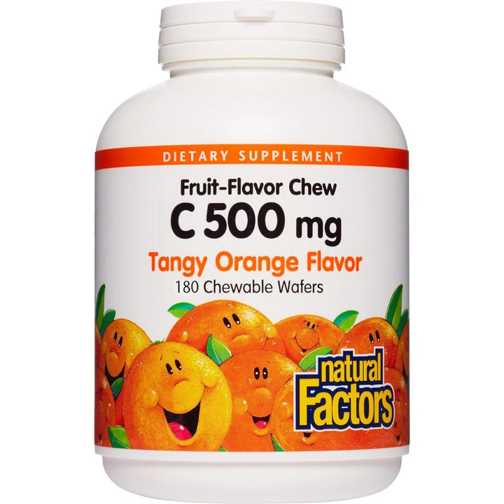 Natural Factors Natural Fruit Chews (Vitamin C 500mg) 180 Chewable Wafers