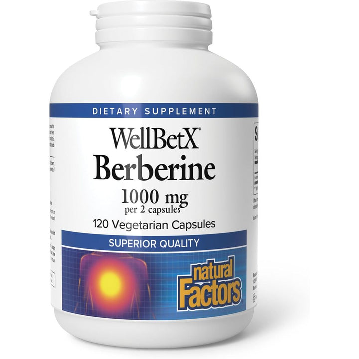 Natural Factors, WellBetX, Berberine 120 Vegetarian Capsules