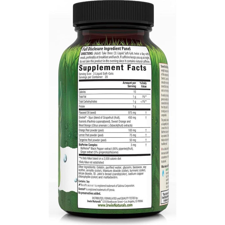 Irwin Naturals Stored-Fat Belly Burner 60 Liquid Soft-Gels