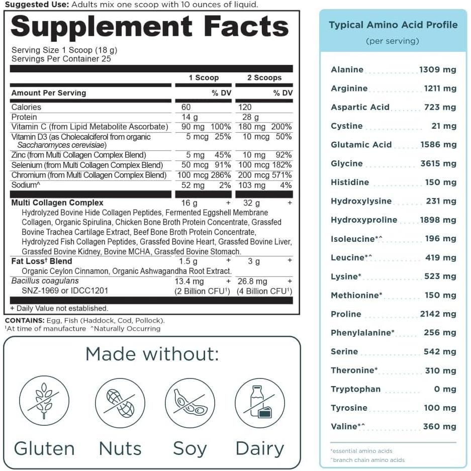 Ancient Nutrition Multi Collagen Advanced Benefits Lean 15.9oz