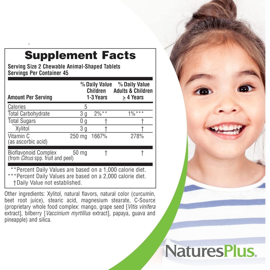 Nature's Plus Animal Parade Vitamin C 90 Chewable Animals