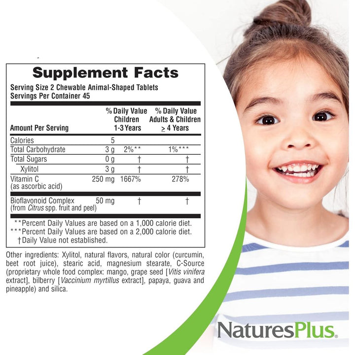 Nature's Plus Animal Parade Vitamin C 90 Chewable Animals