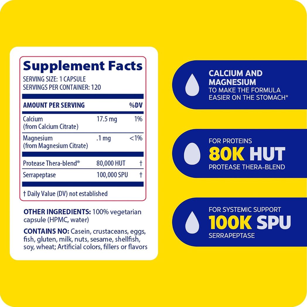 Enzymedica SerraGold 120 Capsules