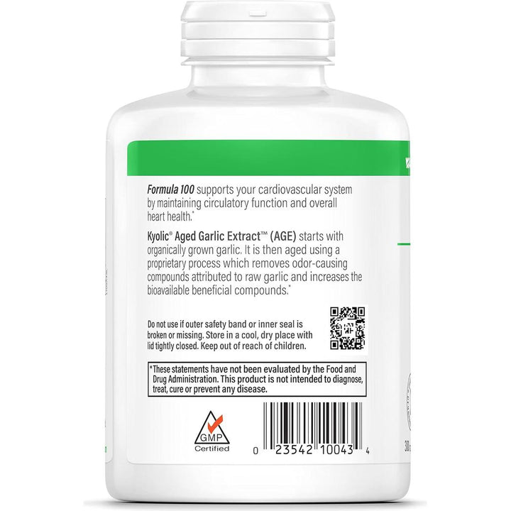 Kyolic Yeast Free Garlic Formula 100 - 300 capsules