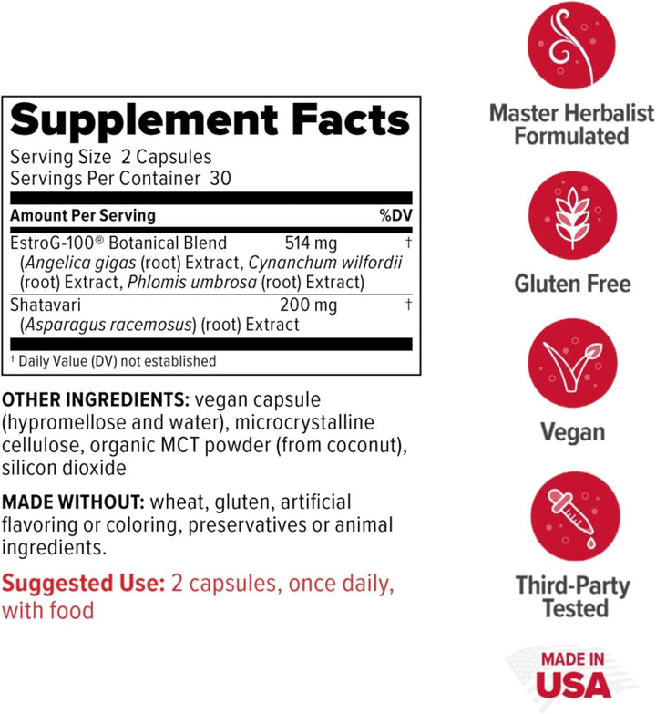 Redd Remedies, MenoWise, Relieves Symptoms, Including Hot Flashes, Night Sweats, Vaginal Dryness, and More, 60 Vegan Capsules