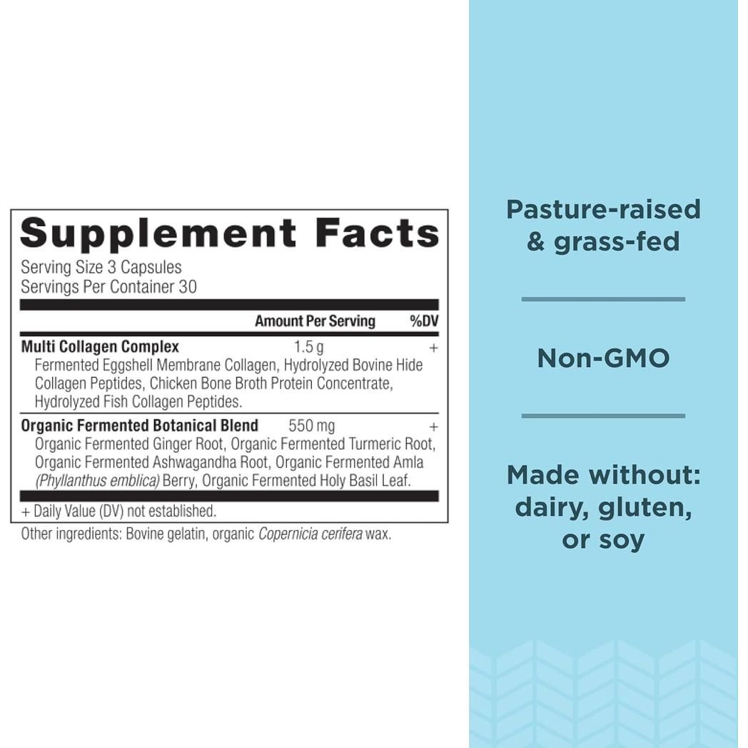 Ancient Nutrition Collagen Peptides Pills Hydrolyzed Multi Collagen Supplement, Types I, II, II, V & X,, 90 Capsules