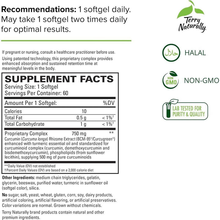 Terry Naturally CuraMed 750mg 60 Softgel