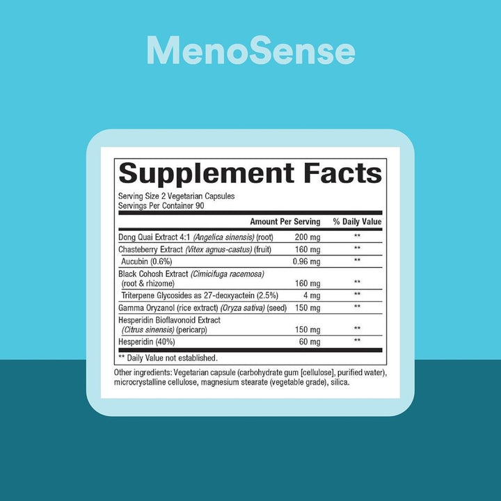 Natural Factors WomenSense MenoSense  Formula 180 Veg. Capsules