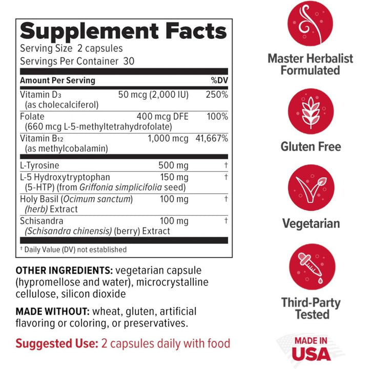 Redd Remedies, In Joy, Supports Mood and Emotional Strength, 60 Tablets
