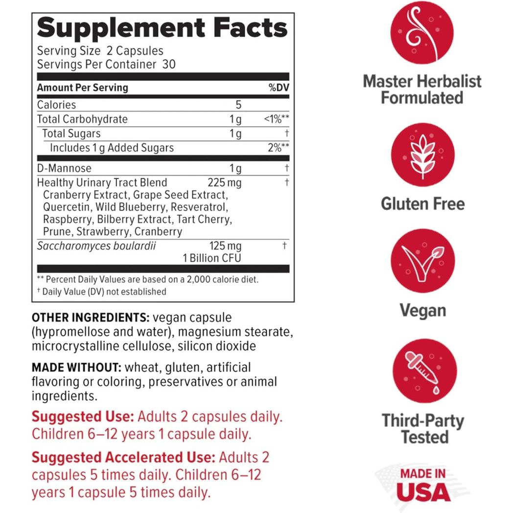 Redd Remedies UT Soothe with Probiotics Urinary Tract & Bladder Health 60 Veg Caps