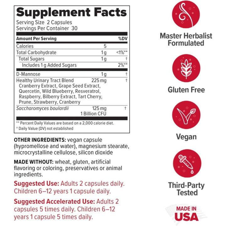 Redd Remedies UT Soothe with Probiotics Urinary Tract & Bladder Health 60 Veg Caps