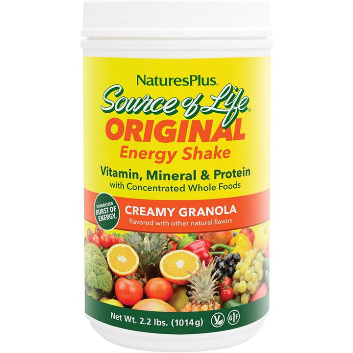 Natures Plus Source of Life Energy Shake 2.2lb Non-GMO Gluten Free Vegetarian Nature's Plus