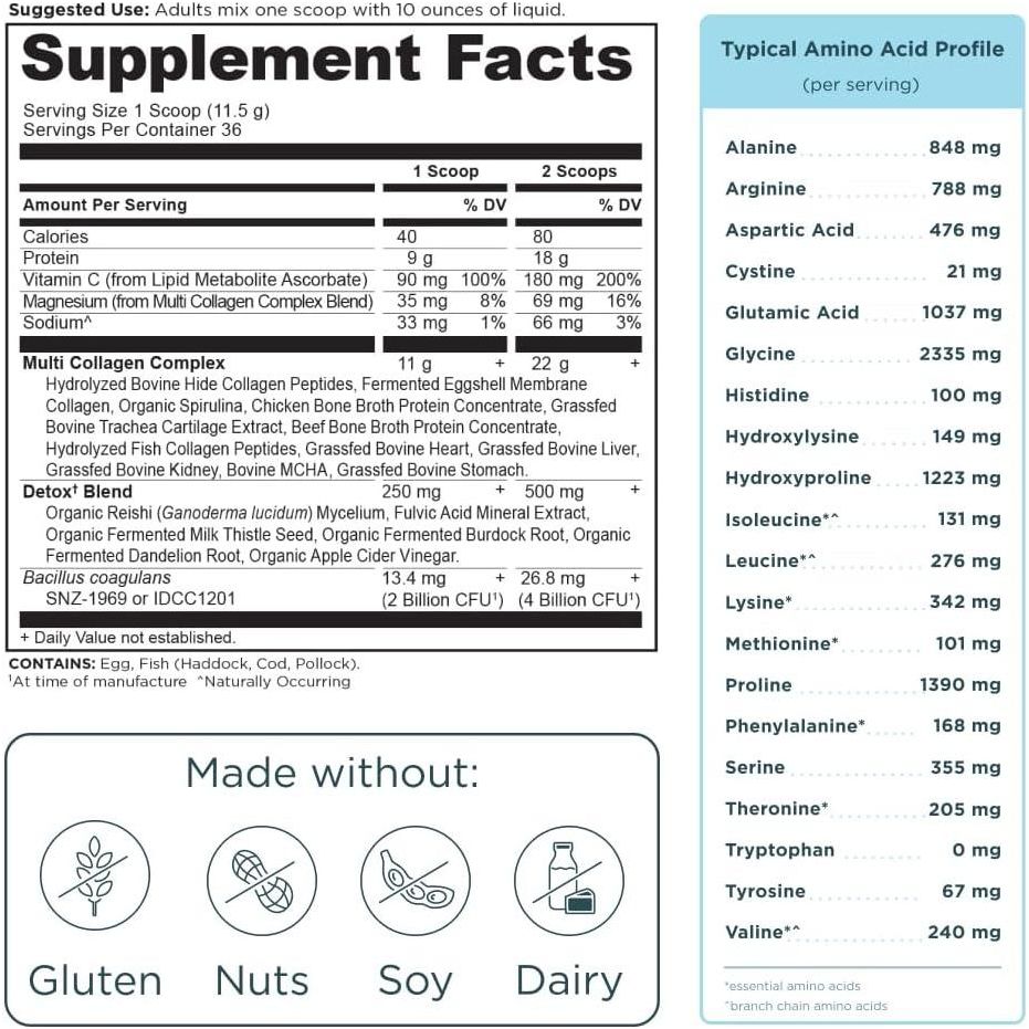 Ancient Nutrition Multi Collagen Advanced Detox 14.6oz