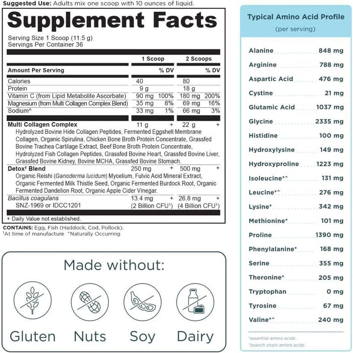Ancient Nutrition Multi Collagen Advanced Detox 14.6oz