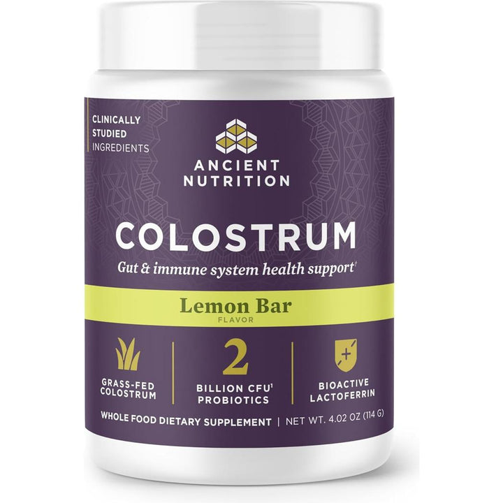 Ancient Nutrition Colostrum Superfood Powder, Lemon Bar, 60 Servings
