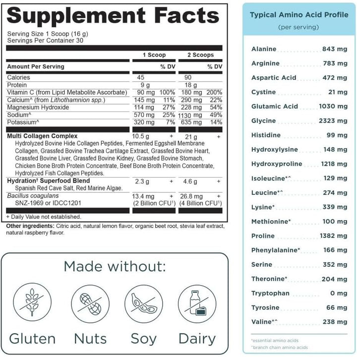 Ancient Nutrition Multi Collagen Advanced Hydrate 17oz
