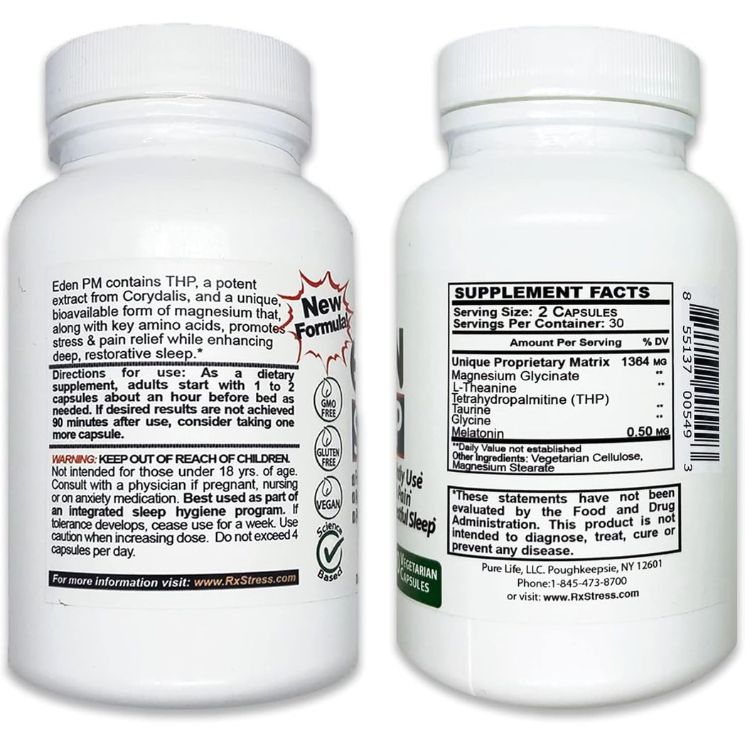 Eden Daily Sleep New GABA Free Formula 60 Vegan Caps
