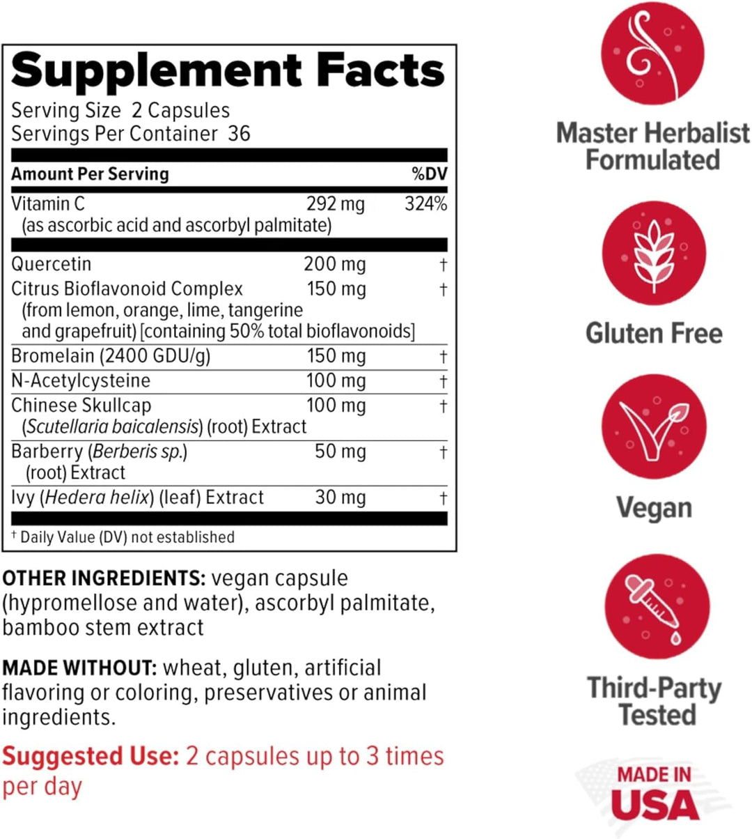 Redd Remedies, Adult Sinus Support 72 Vegan Capsules