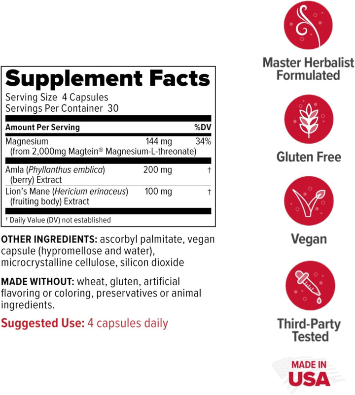 Redd Remedies, Brain Awakening, Cognitive Function and Focus, 120 Vegan Capsules