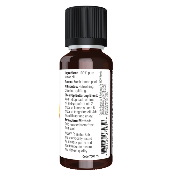 NOW Foods Lemon Essential Oil  1oz  100% Pure