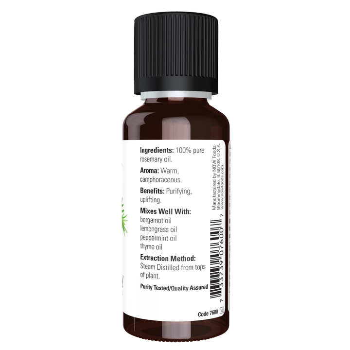 Now Foods Rosemary Essential Oil  1 oz  100% Pure