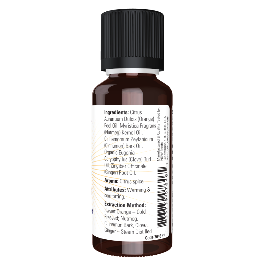 NOW Foods Spiced Cider Fall Essential Oil Blend 1 oz