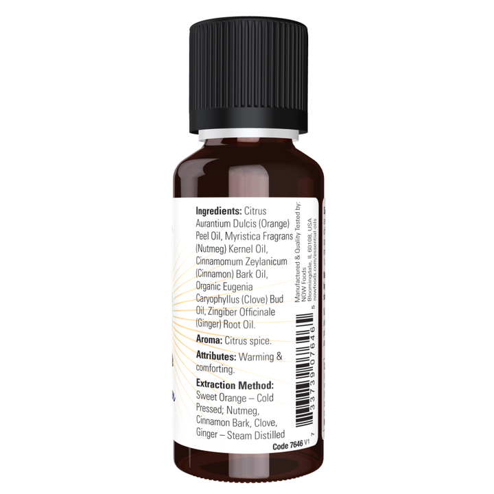 NOW Foods Spiced Cider Fall Essential Oil Blend 1 oz