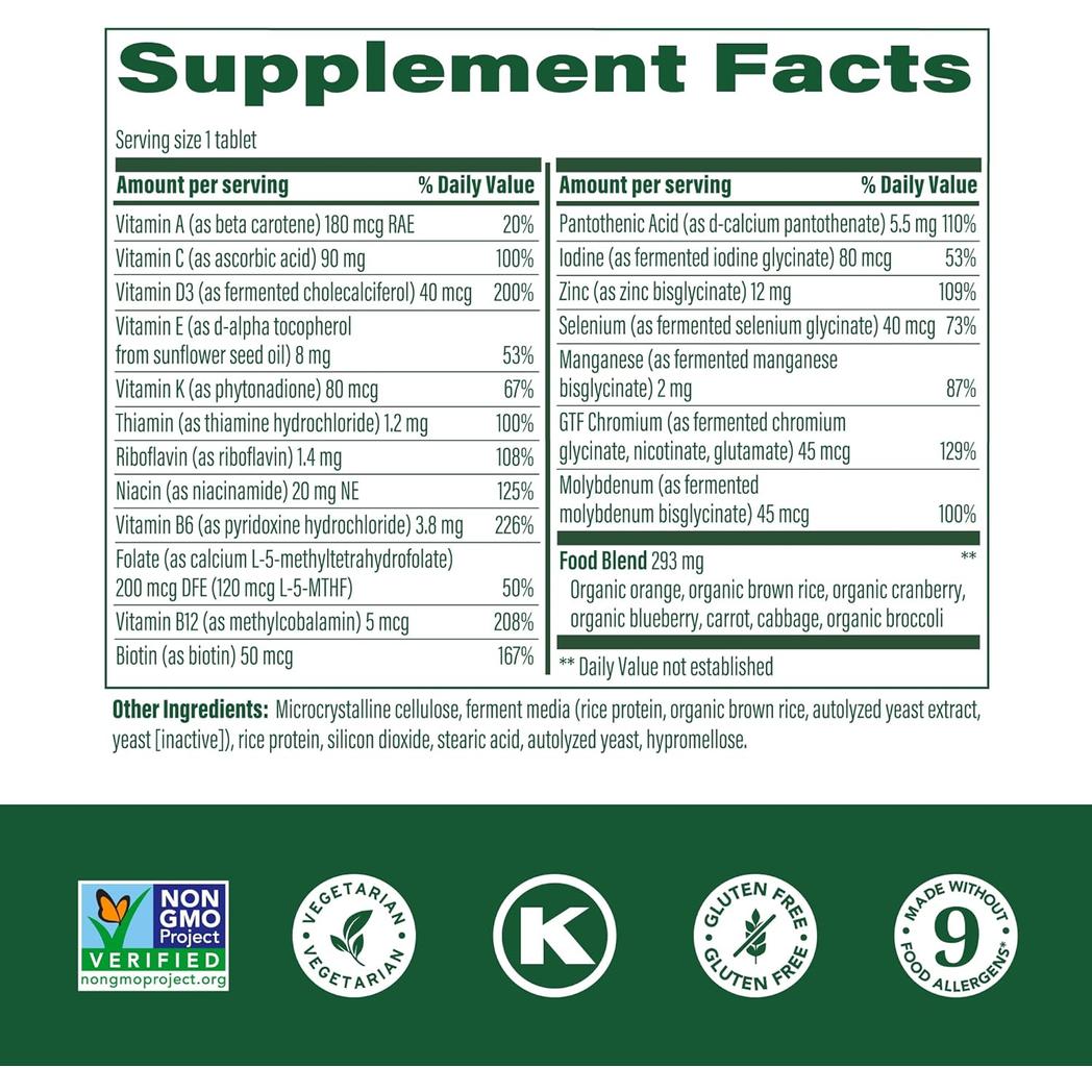 MegaFood Men's 55 + One Daily Multivitamin 90 tablets