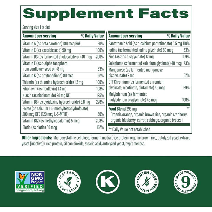 MegaFood Men's 55 + One Daily Multivitamin 90 tablets