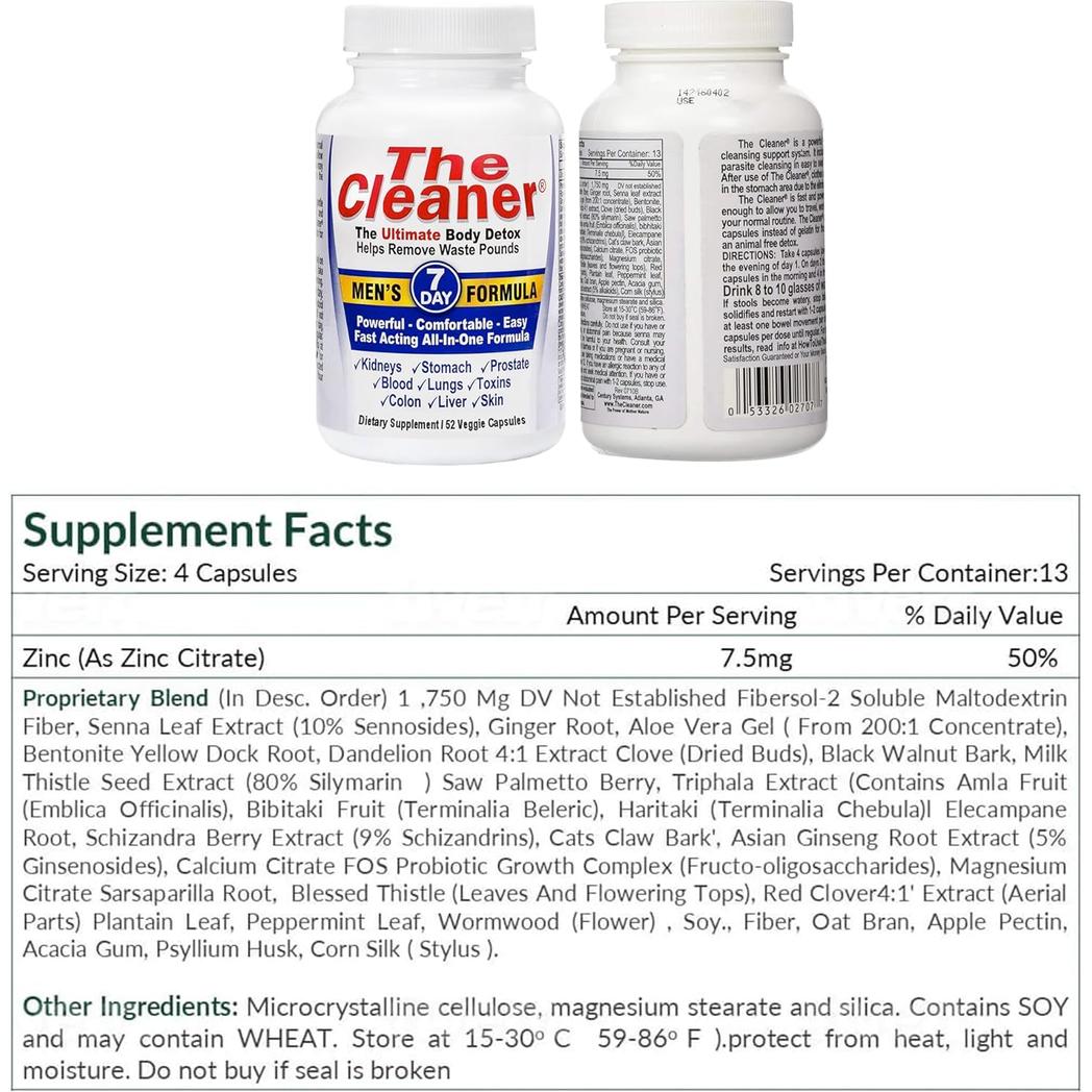 The Cleaner® Detox 7 Day Men 52 capsules