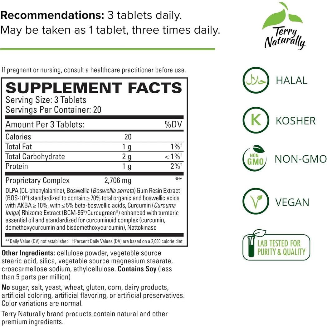 Terry Naturally Curamin Extra Strength with BCM-95 - 60 Tablets