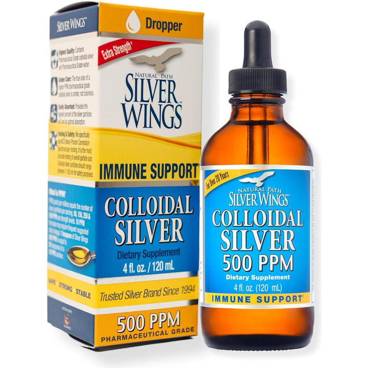 Natural Path / Silver Wings Plata coloidal 500 ppm 4 oz.