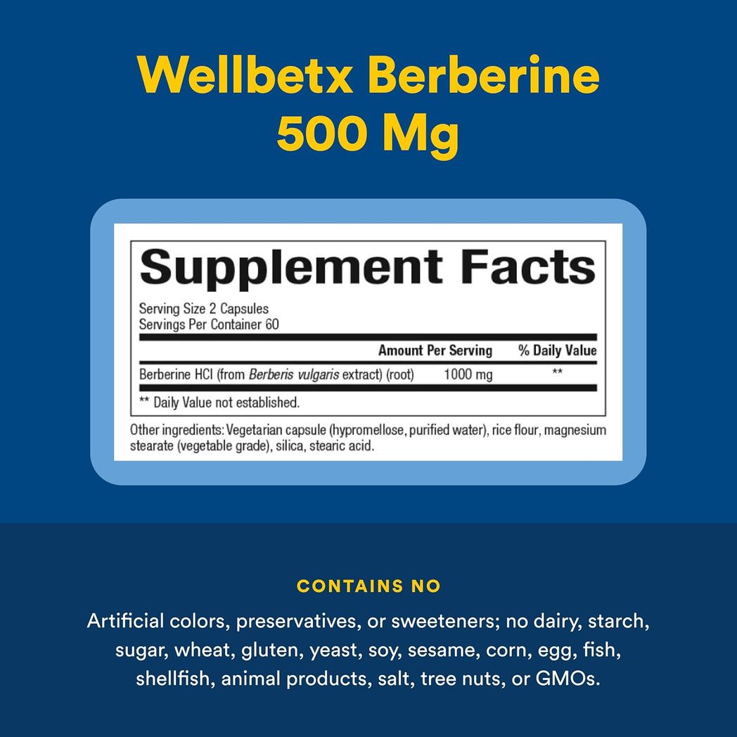 Natural Factors, WellBetX, Berberine 120 Vegetarian Capsules