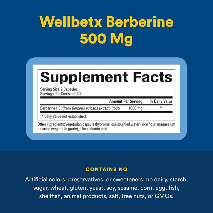 Natural Factors, WellBetX, Berberine 120 Vegetarian Capsules