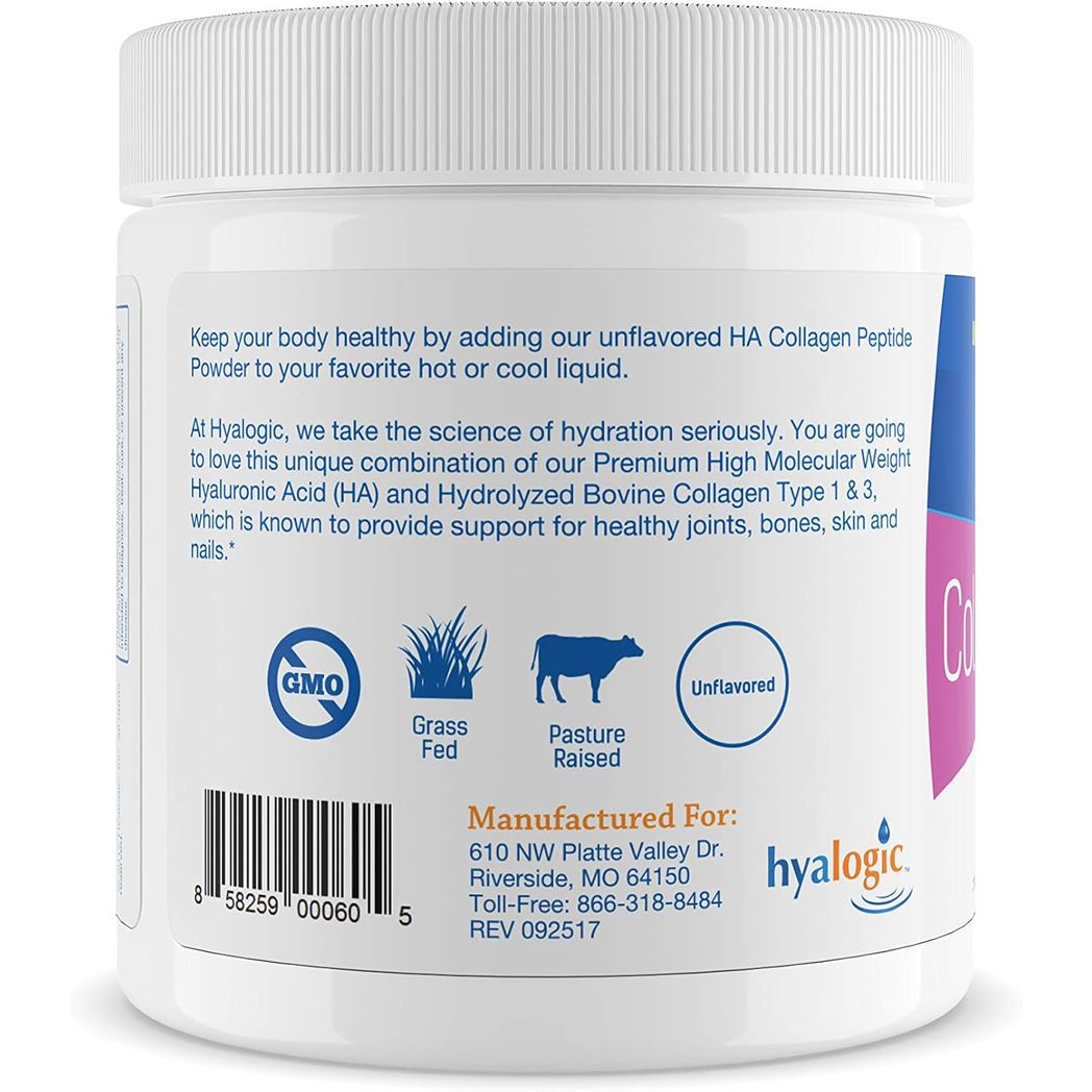 Hyalogic Hyaluronic Acid Collagen Peptides Powder  6.4oz
