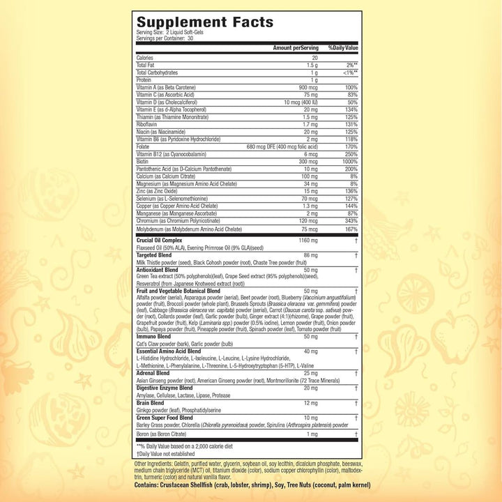 Nature's Secret Women's 73 Nutrient Soft-Gel Multi Vitamin, 60 count