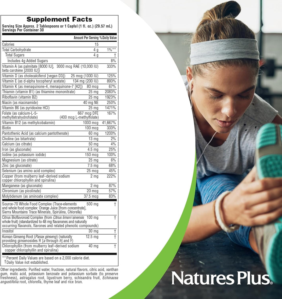 Natures Plus Source of Life Liquid, Tropical Fruit 30oz Multivitamin & Mineral Supplement Nature's Plus