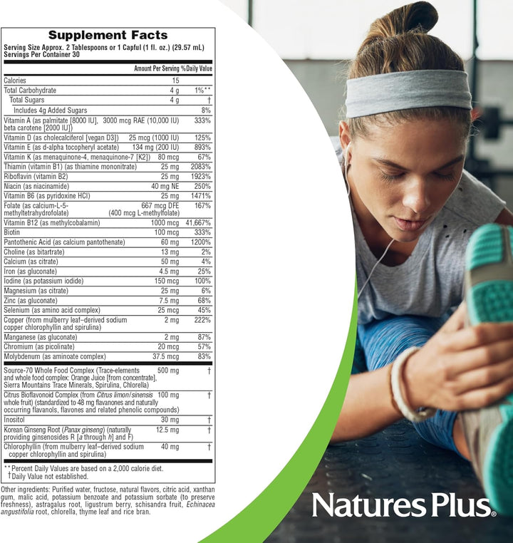 Natures Plus Source of Life Liquid, Tropical Fruit 30oz Multivitamin & Mineral Supplement Nature's Plus