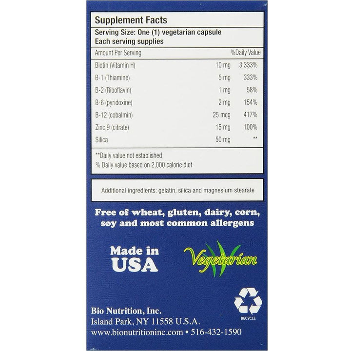 Bio Nutrition Healthy Hair Biotin 60 Vegi-Caps