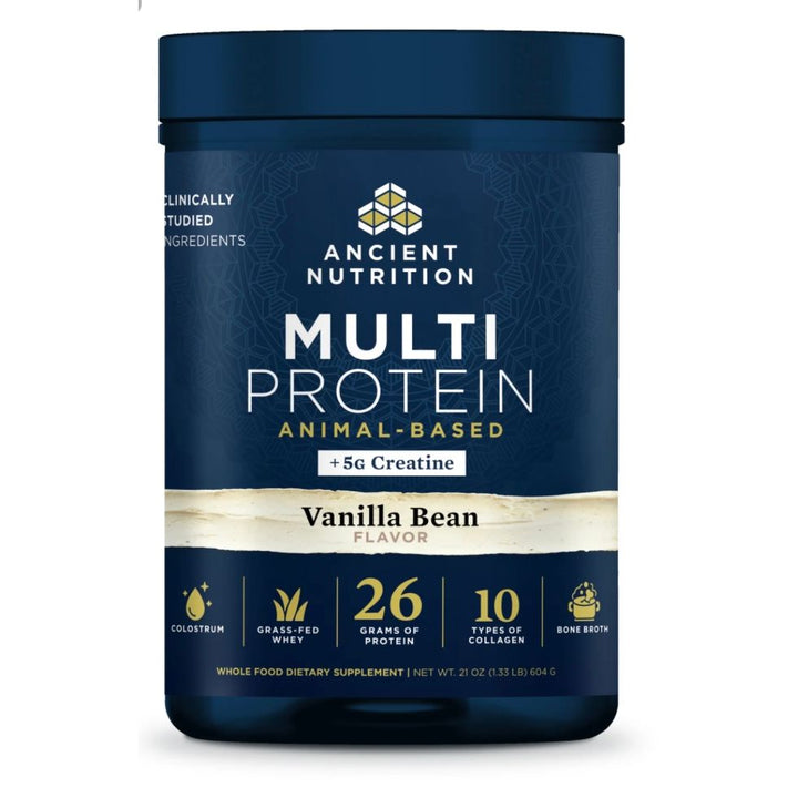 Ancient Nutrition Multi Protein Powder Animal Based + Creatine Vanilla Bean