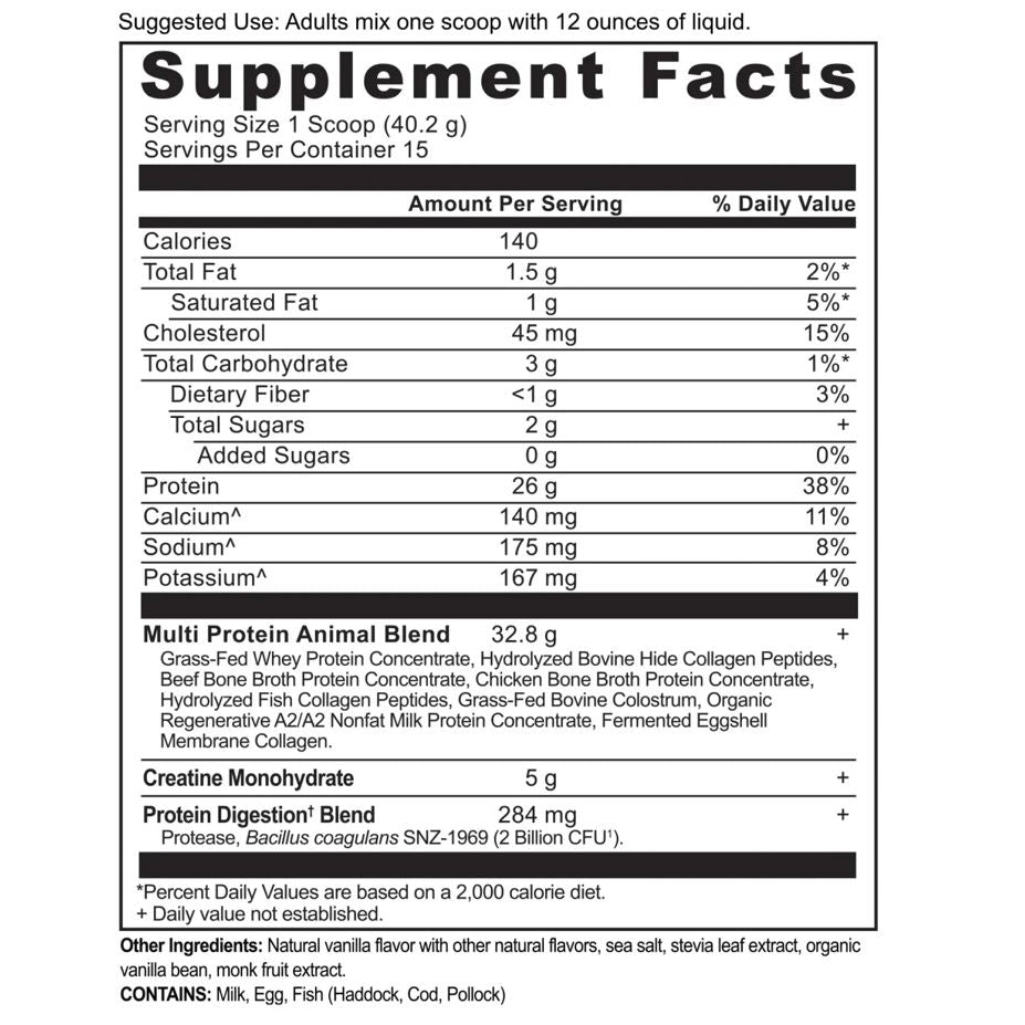 Ancient Nutrition Multi Protein Powder Animal Based + Creatine Dark Chocolate