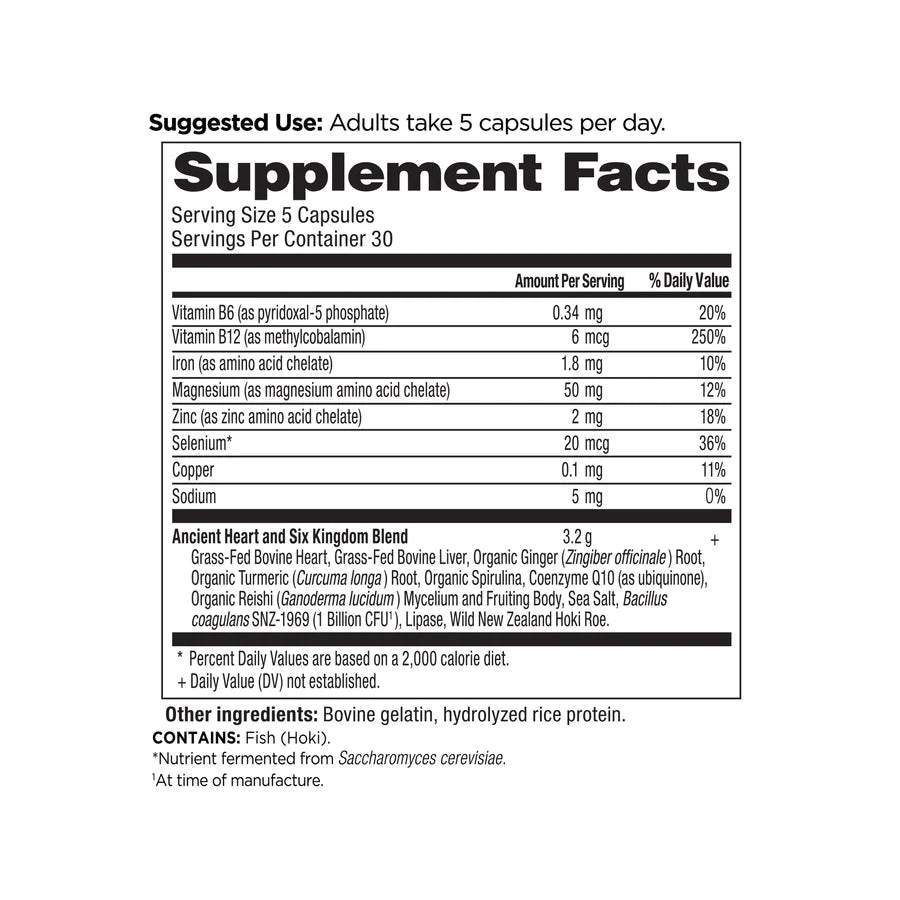 Ancient Nutrition Glandulars Heart Blend 150 capsules