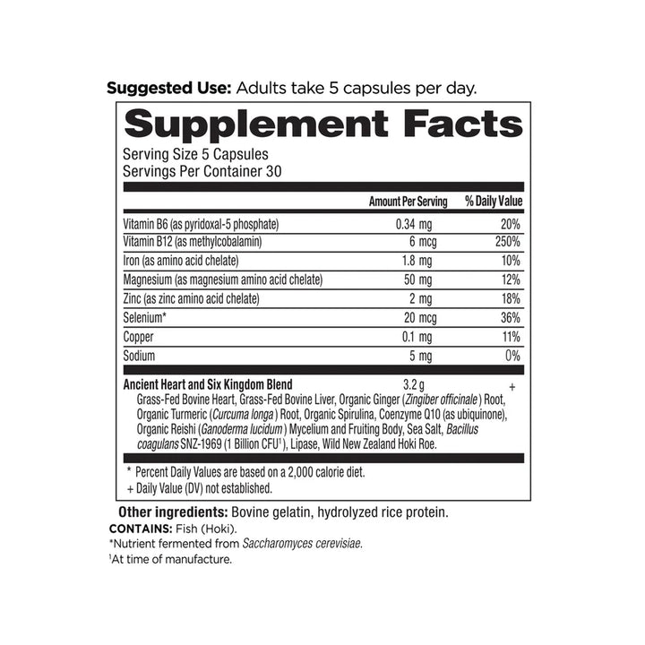 Ancient Nutrition Glandulars Heart Blend 150 capsules