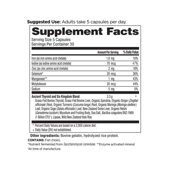 Ancient Nutrition Glandulars Thyroid Blend 150 capsules